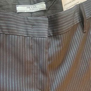 Pre-Owned Navy Prada Wool Pants Size L / US10 / IT 46